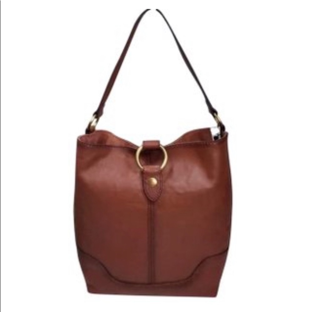 Frye Leather Ring Tote cognac NEW